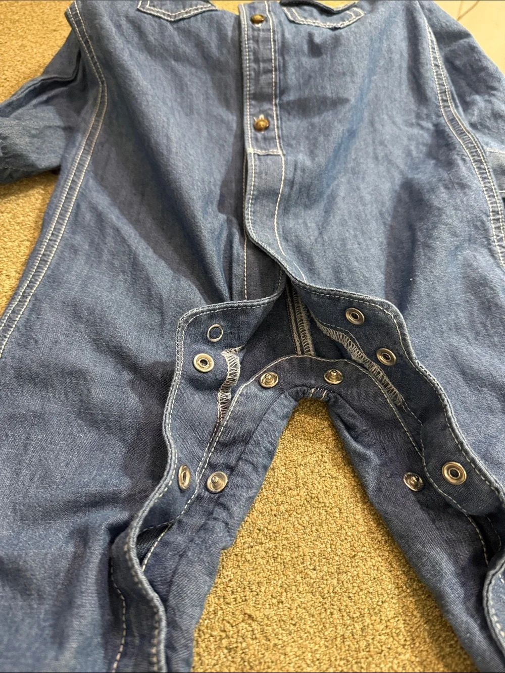 Carter's Little Boys Captain Chambray Jumpsuit, 24M